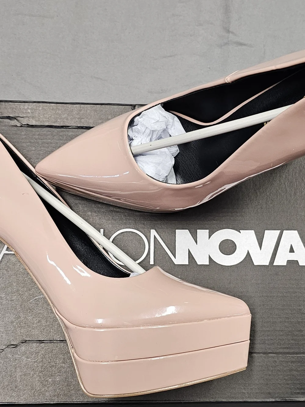 Fashion Nova Super Sexy Nude Stiletto Platform Heels